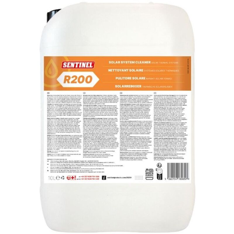 Sentinel - Nettoyant solaire prêt à l&8217emploi R200 - Bidon de 10L