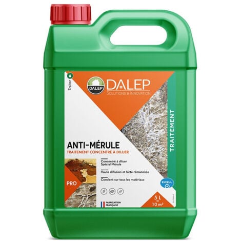 Traitement anti-mérule concentré Dalep bidon de 5L à diluer convient sur tous les matériaux