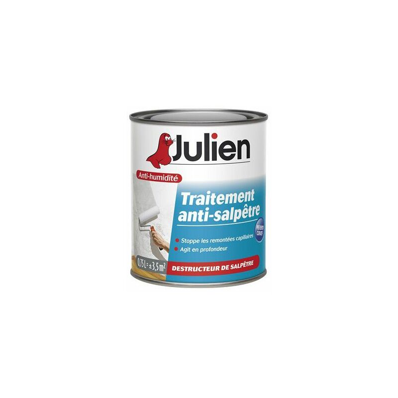 Julien - Traitement Anti-Salpêtre Stop'Salpêtre Incolore Finition : Mat 0,75 l