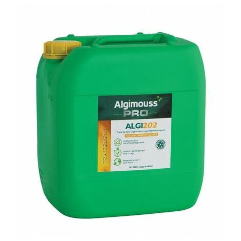 Traitement antimousse pour toitures et façades – Bidon de 15L – Action préventive et curative – Application facile sans rinçage – Algipro