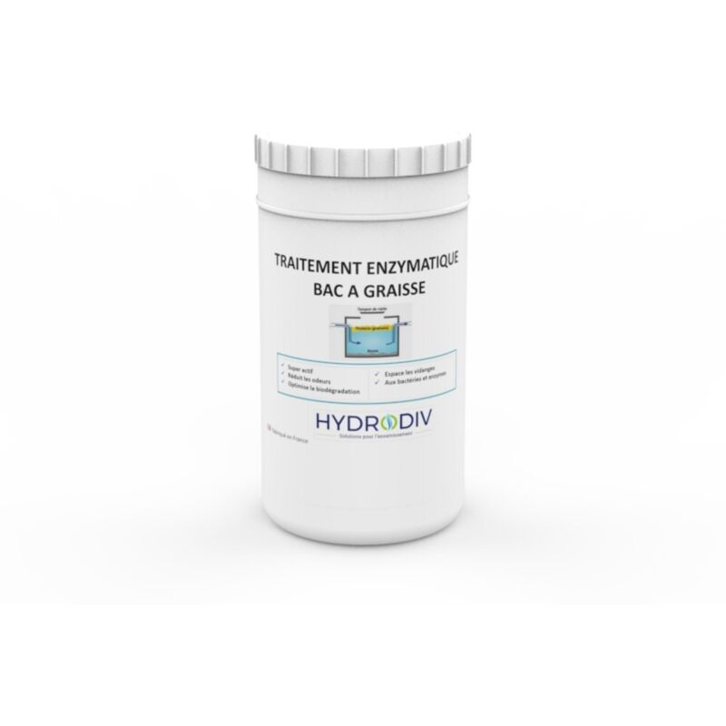Hydrodiv - traitement bac a graisse , assainissement , poudre aux enzymes 1 kg