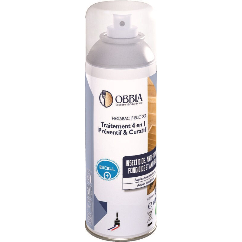 Obbia - Traitment bois Multi-usages 400 Ml aérosol - hexabac