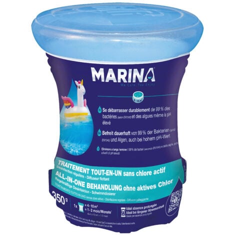 Traitement complet Marina sans chlore actif - Petit diffuseur flottant multi-actions -