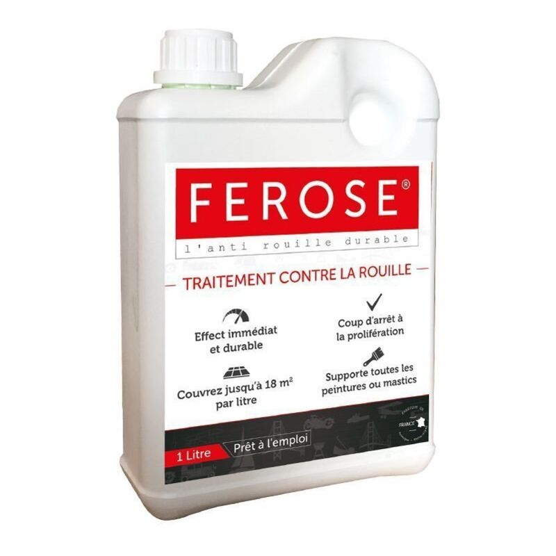 Ferose - Traitement curatif anti rouille convertisseur de rouille bidon 1 litre
