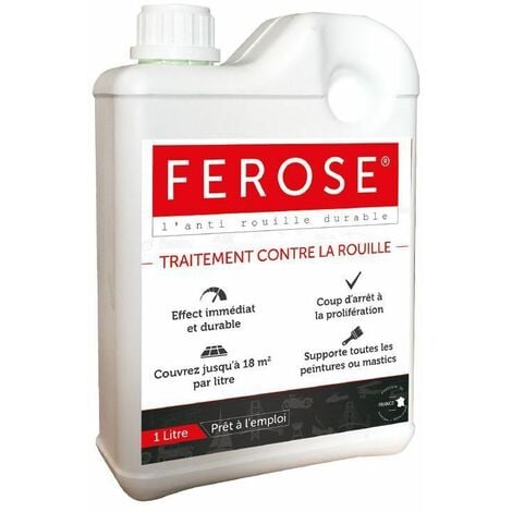 Traitement curatif anti rouille convertisseur de rouille Ferose - bidon 1 litre