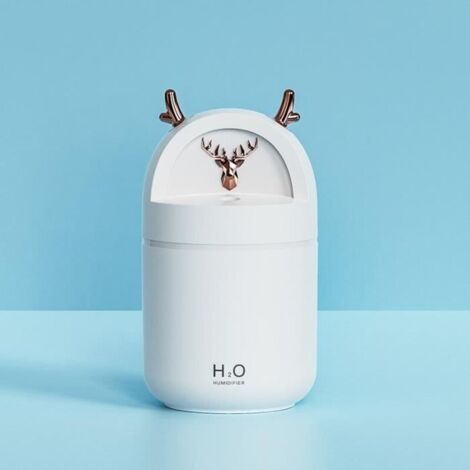 Traitement de l'air,Diffuseur d'huile essentielle et d'arôme de cerf mignon de 280ML,pulvérisateur de brouillard - Type White