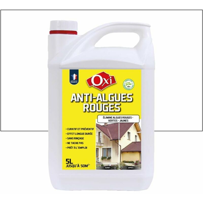 Traitement façade oxytol, 5 l Spécial Algues-rouges - OXI