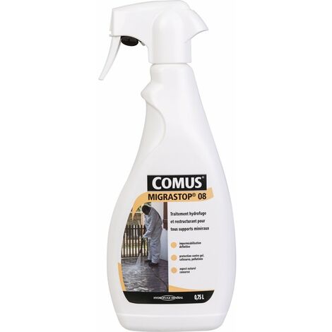 Hydrofuge Minéral MIGRASTOP® 08 Traitement Hydrofuge reminéralisant et restructurant pour supports fermés - COMUS