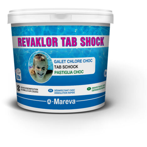 Traitement Mareva pastilles de chlore REVAKLOR Shock 20g seau 5kg