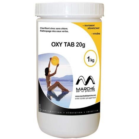 Traitement piscine OCEDIS oxygène actif OXYTAB tablettes 20g en pot 1kg