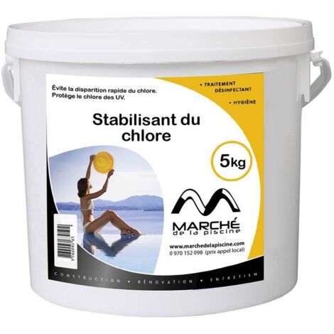 Traitement piscine OCEDIS Stabilisant du chlore piscine poudre en seau 5kg