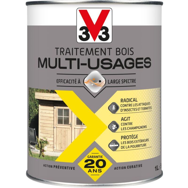 Traitements bois Multi-usages V33 Incolore 1L