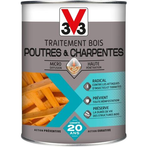 Traitements bois Poutres et charpentes V33 Incolore 1L