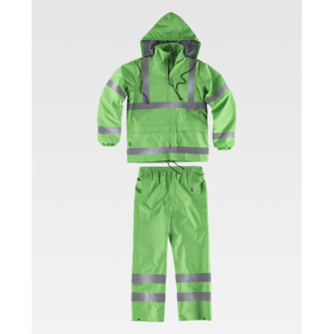 Traje de agua impermeable con cintas reflectantes S2013