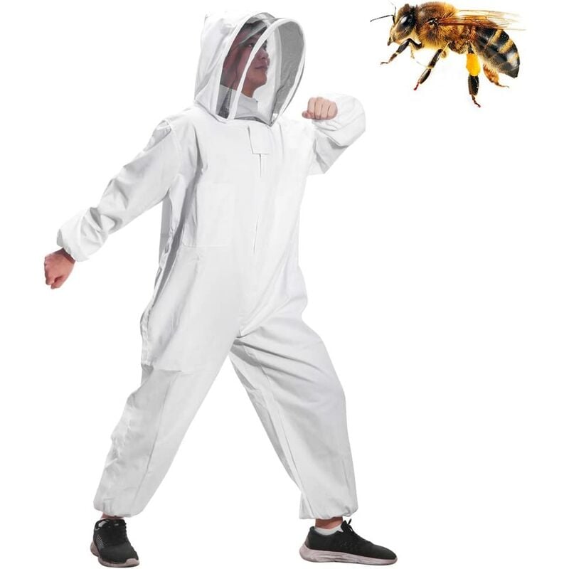 

Traje de apicultor, velo de apicultor con traje de apicultor adecuado para principiantes y apicultores comerciales (L)