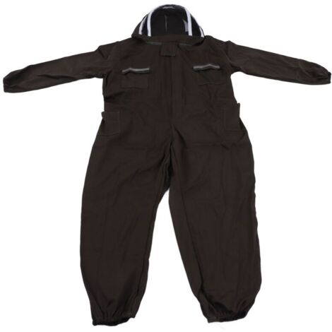 Traje de apicultura verde todo en uno, ropa de protección completa hecha de poliéster transpirable y ventilado para apicultores.
