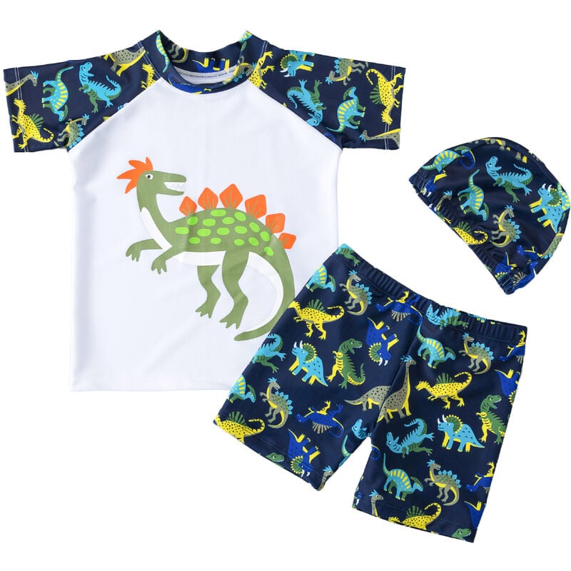 

Traje de bano para nino Traje de bano de 3 piezas Edad 2-12 Bebe Nino Nino Ropa de bano de verano Pantalones cortos Estampado de dibujos animados