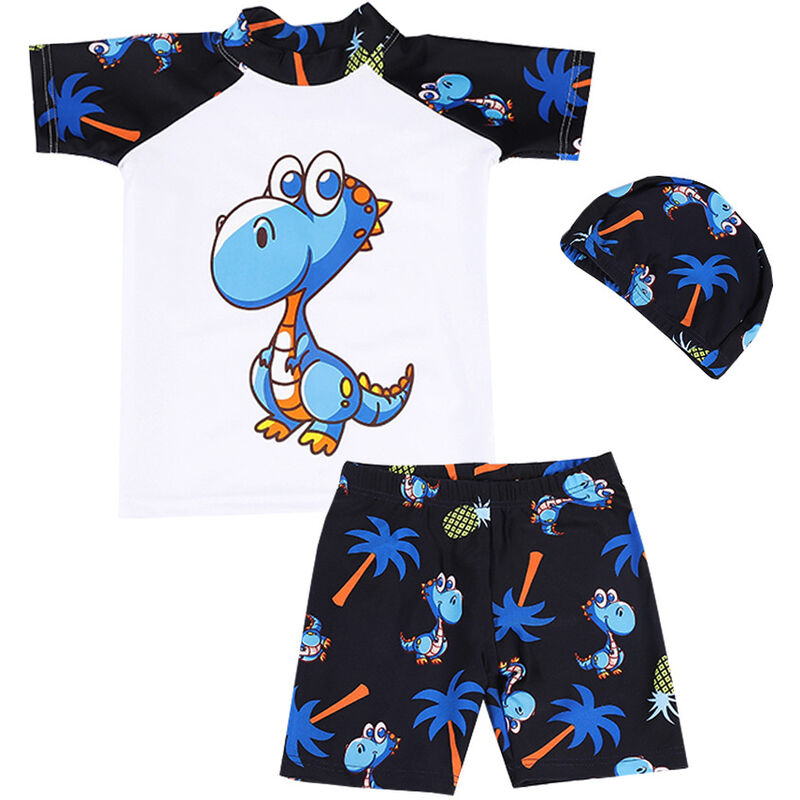 

Traje de bano para nino Traje de bano de 3 piezas Edad 2-12 Bebe Nino Nino Ropa de bano de verano Pantalones cortos Estampado de dibujos animados