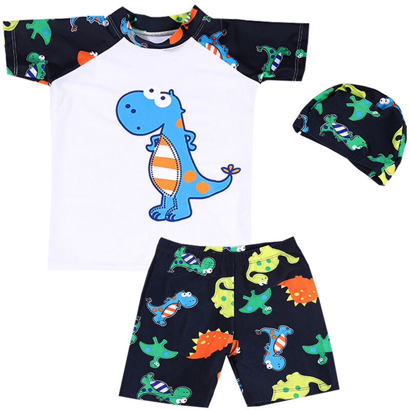 

Traje de bano para nino Traje de bano de 3 piezas Edad 2-12 Bebe Nino Nino Ropa de bano de verano Pantalones cortos Estampado de dibujos animados