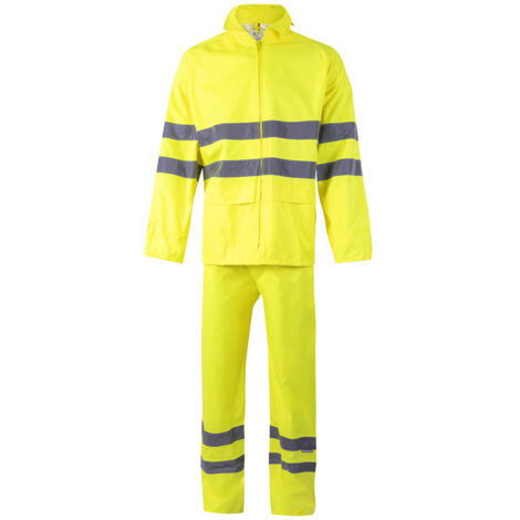 Traje de lluvia AV - Amarillo flúor - Talla L