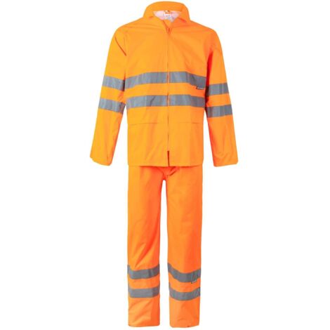 Traje De Lluvia Dos Piezas Alta Visibilidad NARANJA FLÚOR XXL