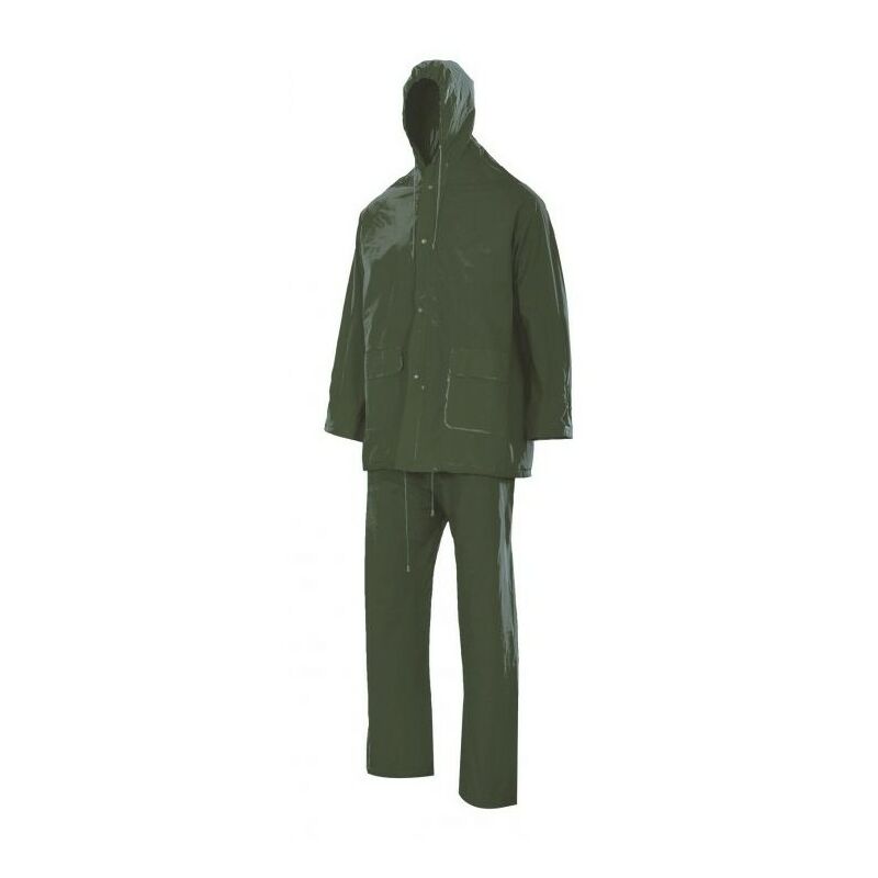 

TRAJE DE LLUVIA DOS PIEZAS CON CAPUCHA Verde L