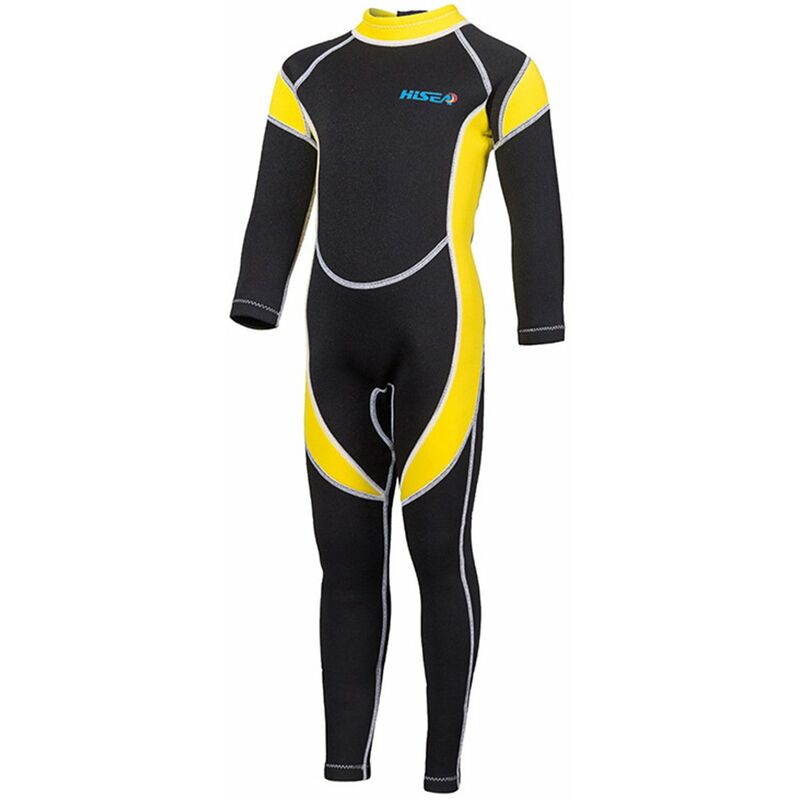 

Traje de neopreno para ninos, ninas, ninos, con cremallera, manga larga, traje de bano de buceo, de secado rapido, de una pieza, traje de surf para