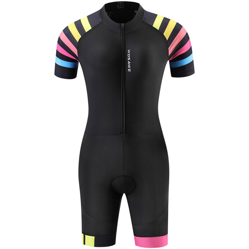 

Traje de triatlon para mujer, conjunto de jersey de ciclismo de manga corta, mono de ropa para bicicleta MTB,S