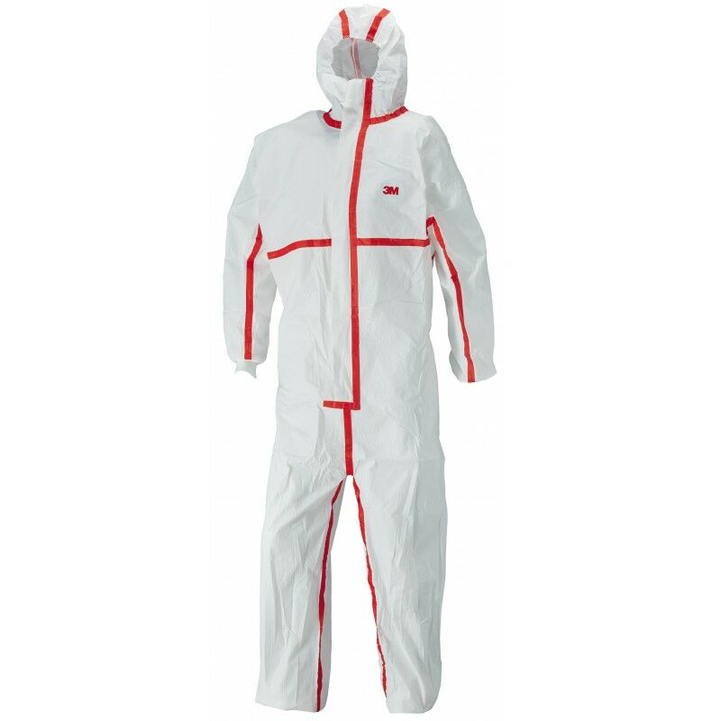 

3M - Traje de protección 4565, blanco/rojo tipo 4/5/6 Talla 4XL