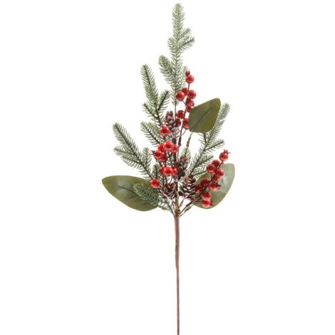 Tralcio natalizio con bacche decorazione natalizia h 60 cm