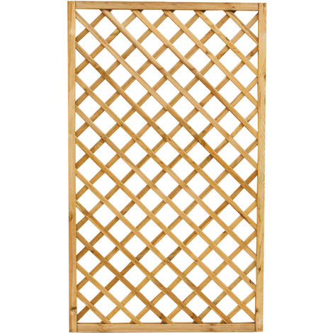 Traliccio in legno grigliato estensibile 434020 da 180x60 cm Welkhome per piante