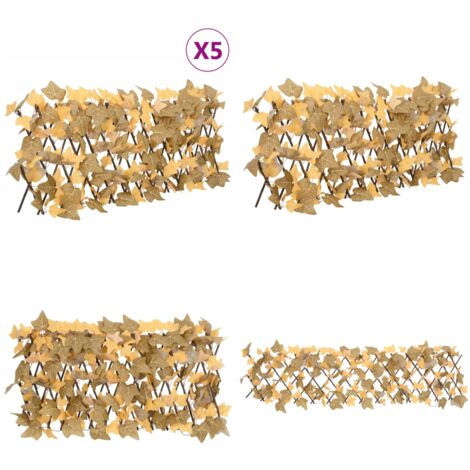 Traliccio Acero Artificiale Espandibile Arancione 5pz 180x30 cm - Schermatura esterna - Privacy giardino