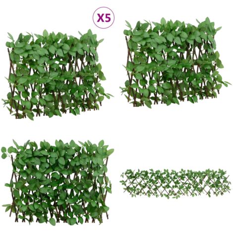 Traliccio Edera Artificiale Espandibile 5 pz Verde 180x30 cm - Traliccio - Privacy esterna