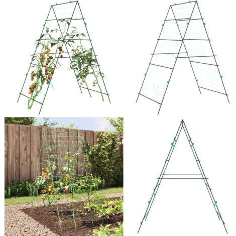 Traliccio Giardino per Rampicanti Telaio A 99x90x175,5 Acciaio - Telaio a A - Rete per piante