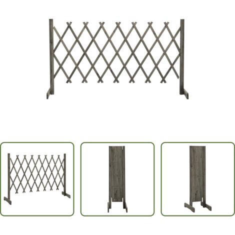 Traliccio in legno -  Traliccio da Giardino Grigio 150x80 cm in Massello di Abete