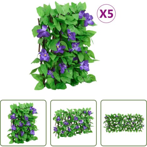 Traliccio -  Traliccio Edera Artificiale Espandibile 5 pz Verde 180x20 cm