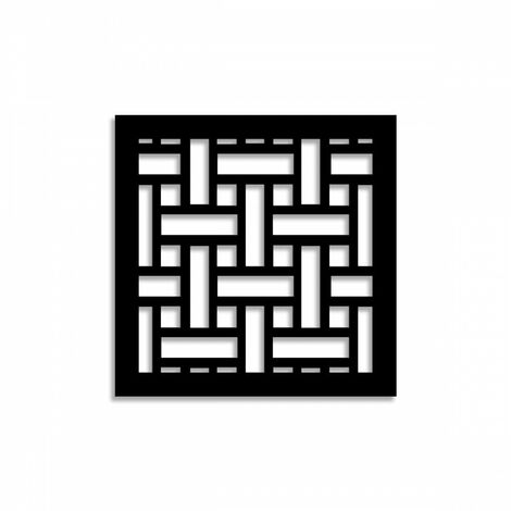 TRAMA - Pannello in PVC traforato -spessore 10mm - Misura: 48x48 cm - Colore: nero