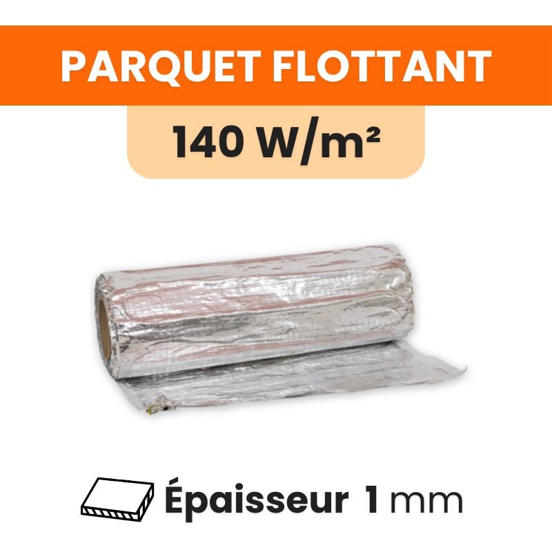 Sud Rayonnement - Plancher chauffant électrique sous parquet - 140 W/m² : 280 w - 2 m²