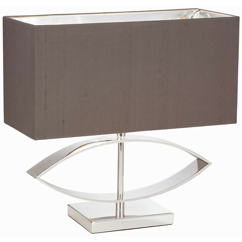 Tramini - 1 Light Table Lamp Metal with Shade, E27 - Endon