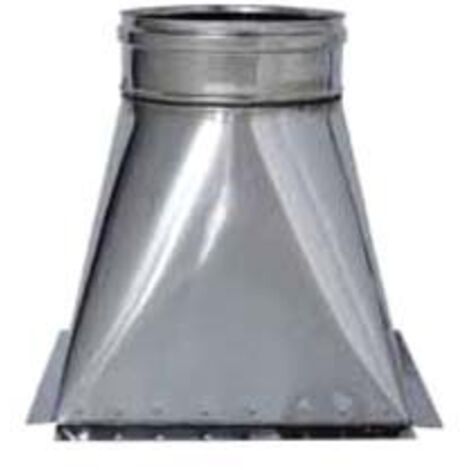 TRAMOGGIA IN ACCIAIO INOX AISI 304 MONOPARETE SPESSORE MM.0,6 mm.250x250 ø mm.200 mm.330h.