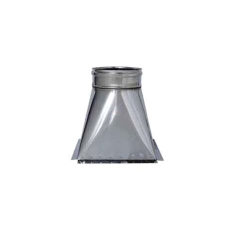 TRAMOGGIA IN ACCIAIO INOX AISI 304 MONOPARETE SPESSORE MM.0,6  mm.300x300  ø mm.250  mm.330h.