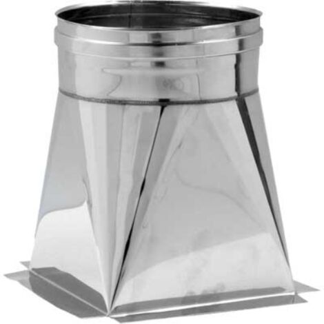 Tramoggia inox monoparete 200 x 200 tubo ø 200