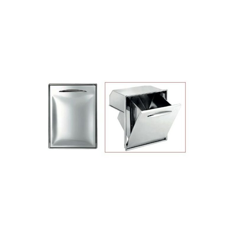 Tramoggia rifiuti acciaio inox foro banco cm 44x50...
