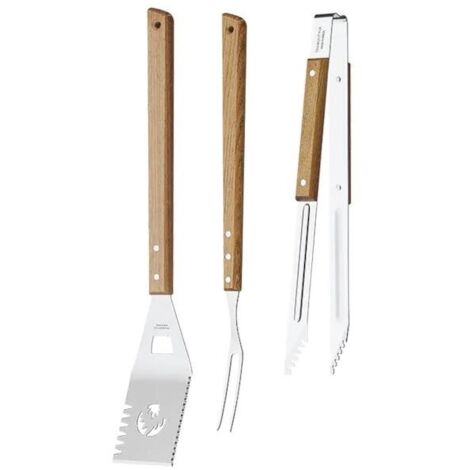Tramontina Grillhelfer Set 3 tlg Grillzange Grillwender Grillgabel Grillwerkzeug