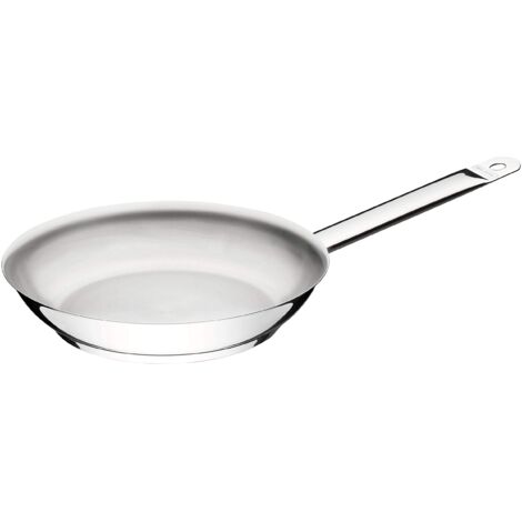 Tramontina Padella in acciaio inox, Ø 30 cm, acciaio inox 18/10, non rivestita, lavabile in lavastoviglie, induzione