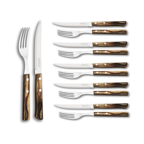 Tramontina Premium Grillset 12 Teile Braun