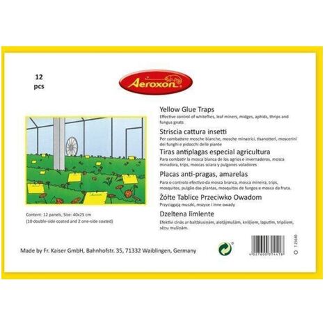 Trampa adhesiva para insectos AEROXON (Pack 12 Uds)
