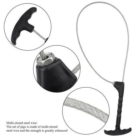 Trampa para cerdos de acero inoxidable con mecanismo basculante para agricultura y ganadería, trampa de lazo con lazo, 45 cm, diseño robusto.