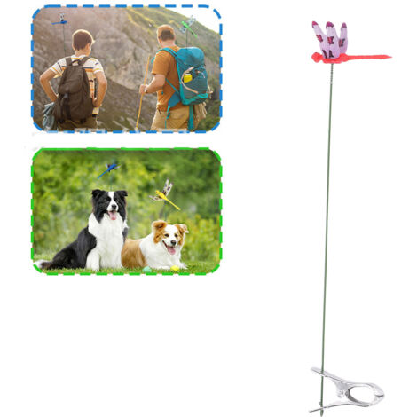 Trampa para libélulas con clip de PVC para jardín (paquete de 10) – Decoración repelente de insectos para uso interior y exterior, color rojo.