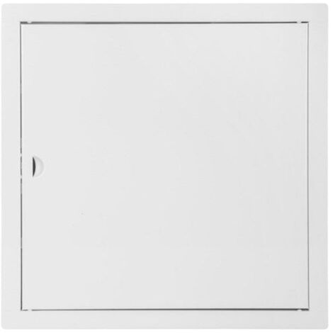 JARDIBRICODECO Trampilla de inspección Puerta de inspección de metal, blanca, 50x50 cm